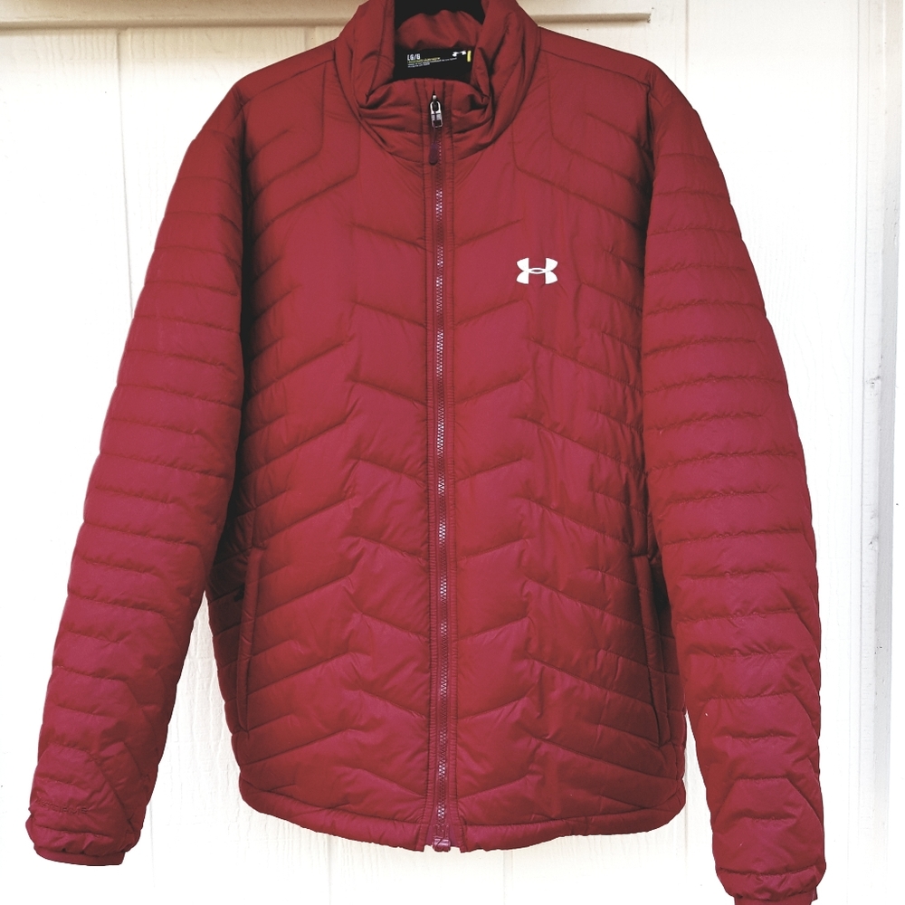 OVER $100 OFF!!!🔥 L UNDER ARMOUR BURGUNDY RED PACKABLE PUFFER